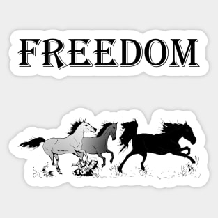 Galloping horse into freedom Sticker